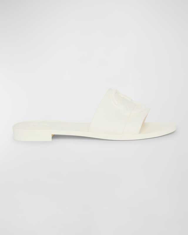 Mon Rubber Logo Flat Slide Sandals