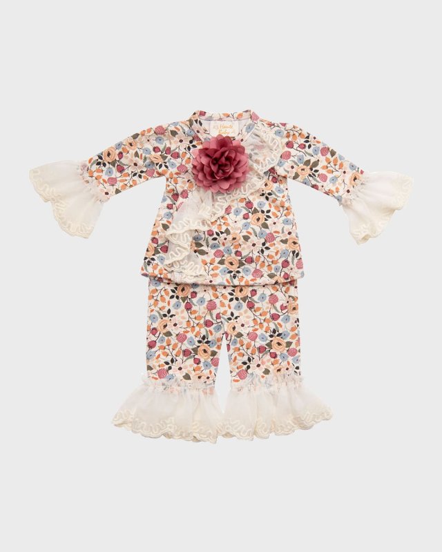 Girl's Harvest Dream Bubble Print Set, Size Newborn-12