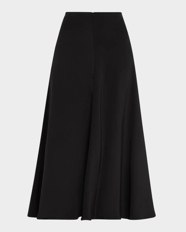 Millie Full Flared Silk Skirt