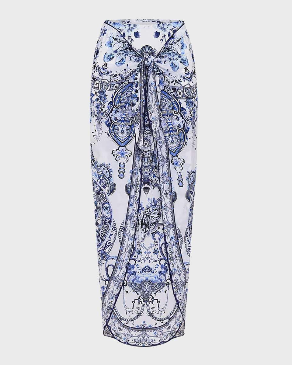 Glaze and Graze Layered Long Sarong Coverup