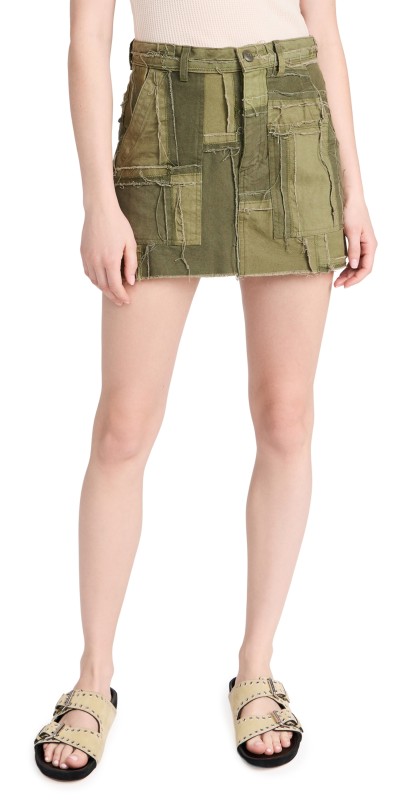NSF Dax Cargo Miniskirt Army Patchwork