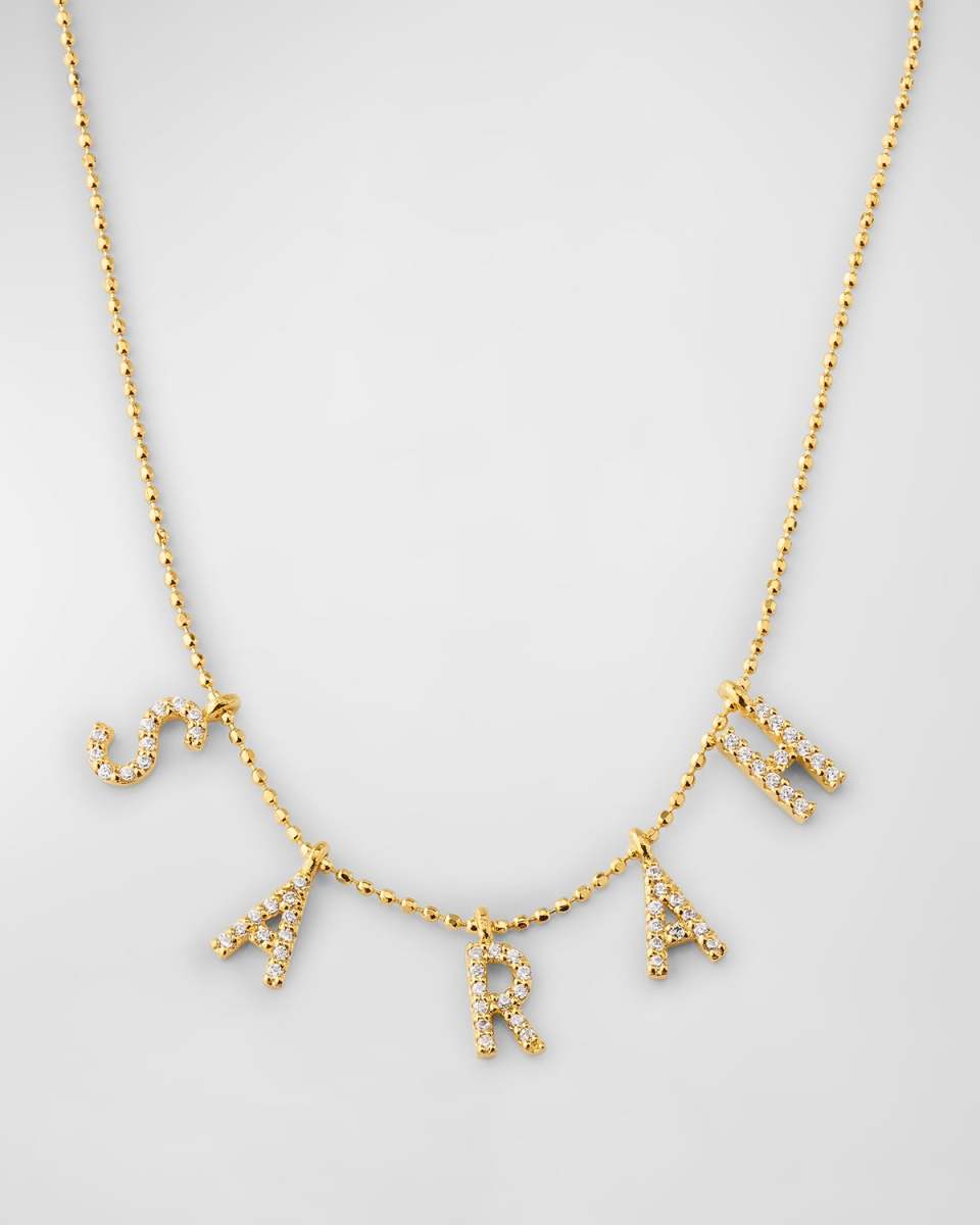 14K Gold-Plated Sterling Silver 5-Letter Personalized Necklace