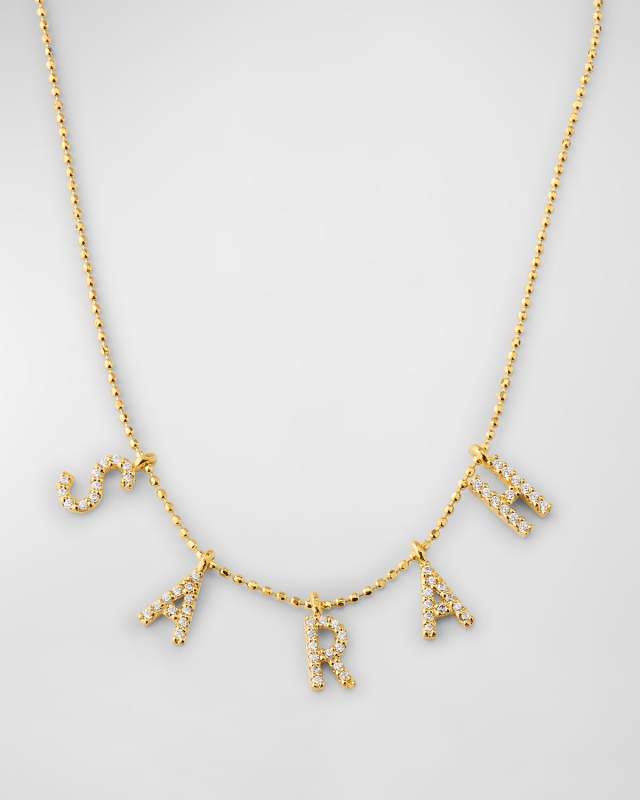 14K Gold-Plated Sterling Silver 5-Letter Personalized Necklace
