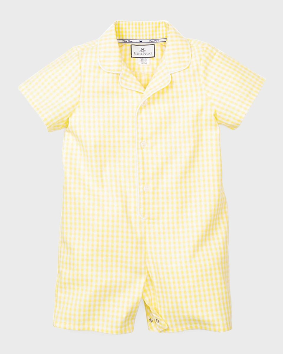 Gingham Summer Shortall, Size 0-24 Months