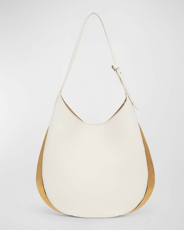 Amalia Metal Leather Hobo Bag