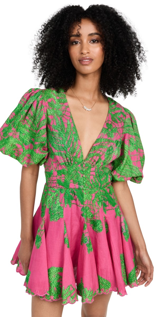 Hemant and Nandita Goa Short Dress Green