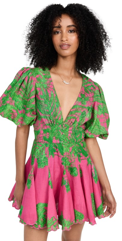 Hemant and Nandita Goa Short Dress Green