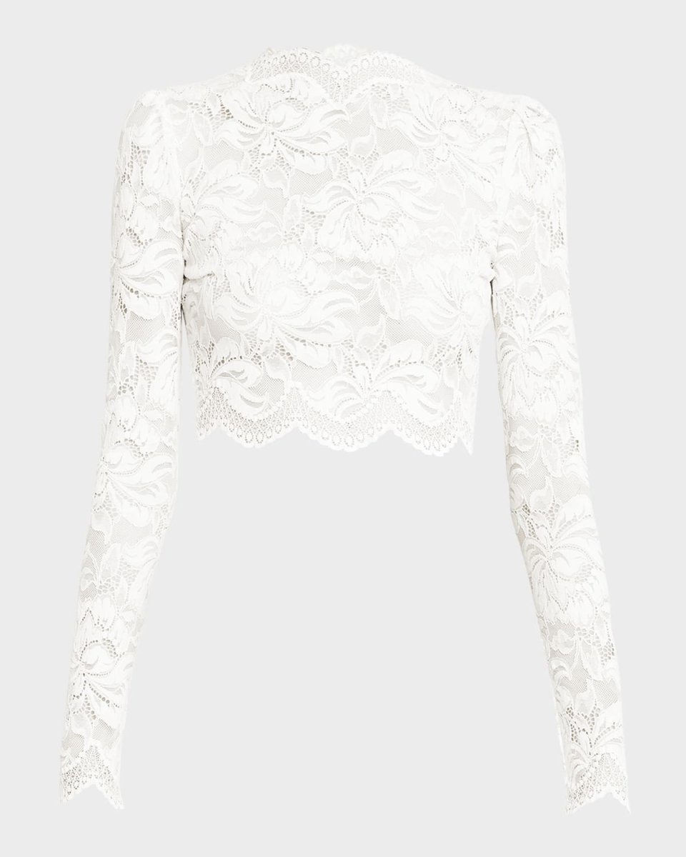Haut Cropped Lace Top