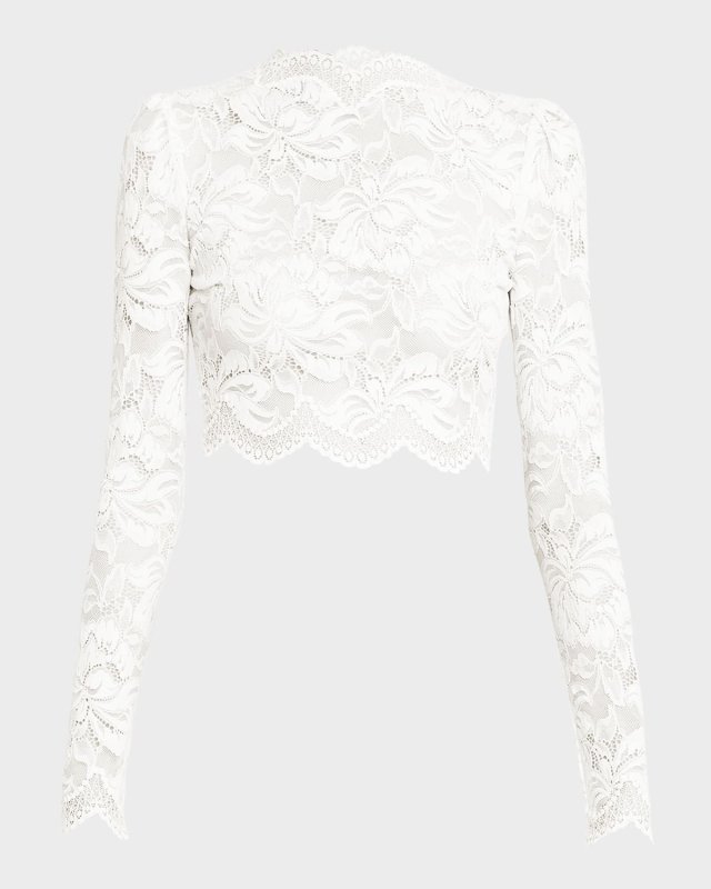 Haut Cropped Lace Top