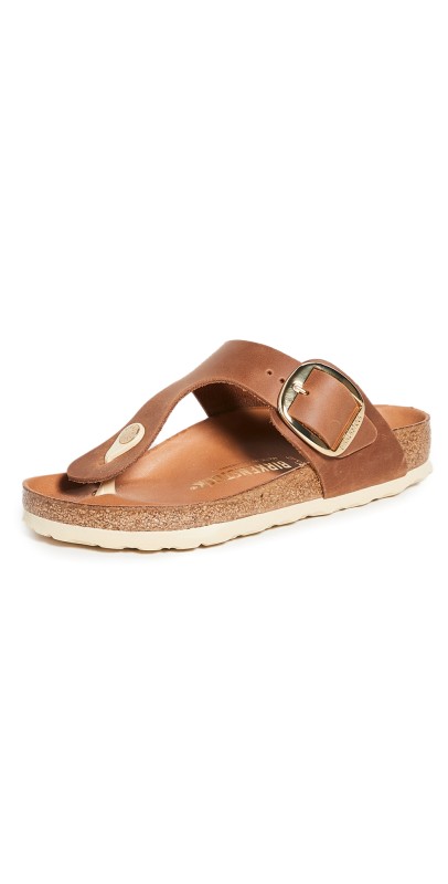 Birkenstock Gizeh Big Buckle Sandals Cognac