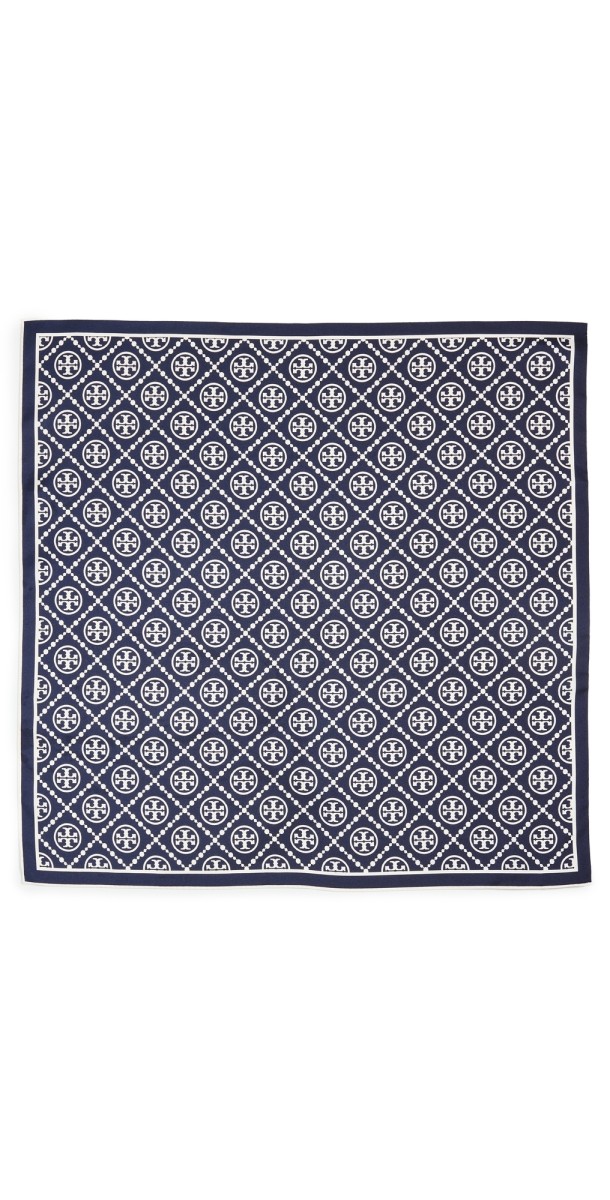 Tory Burch T Monogram Neckerchief Tory Navy/New Ivory