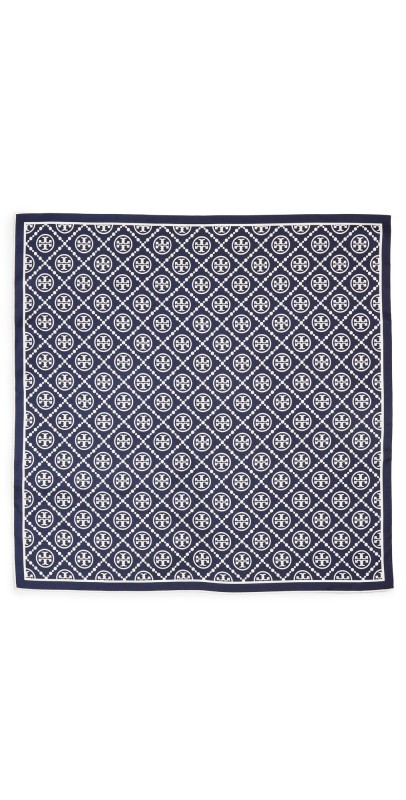 Tory Burch T Monogram Neckerchief Tory Navy/New Ivory