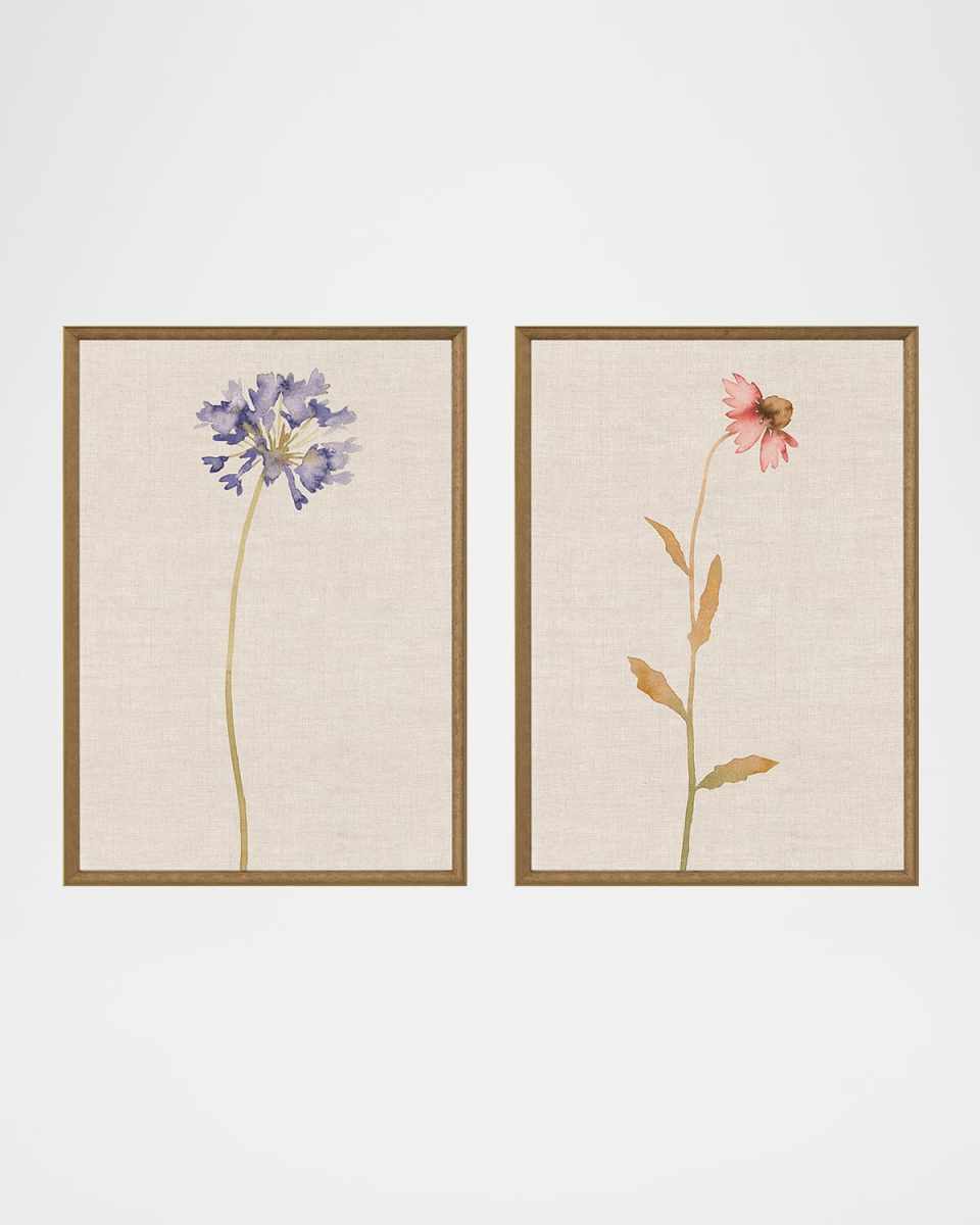 "Wild Flourish I" Framed Giclees by Aurora Bell, Set of 2