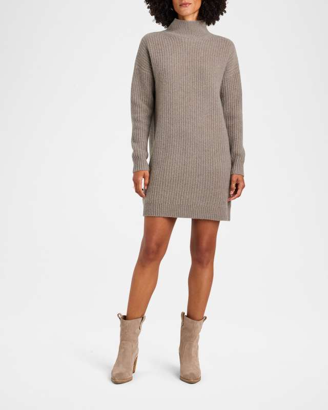Tori Cashmere Turtleneck Sweater Dress
