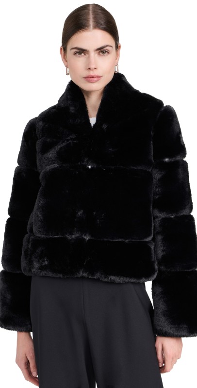 Apparis Sai Short Coat Noir
