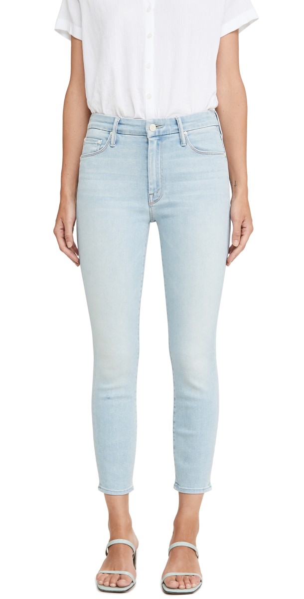 MOTHER Looker Crop Jeans Swimming Pool Sunday