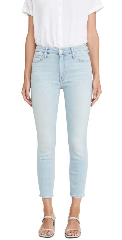 MOTHER Looker Crop Jeans Swimming Pool Sunday