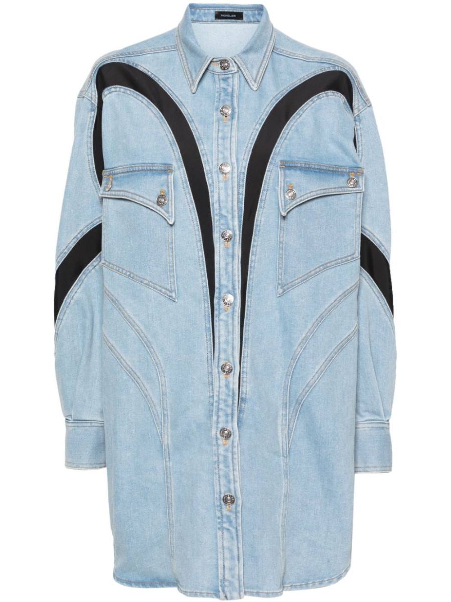 panelled denim jacket