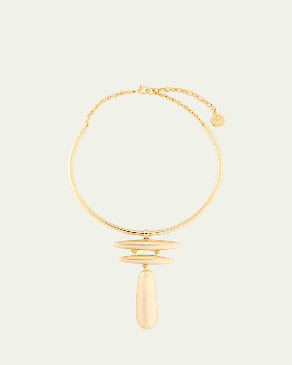 Adobe Gold-Plated Collar Necklace