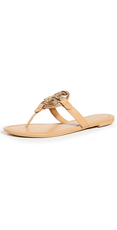 Tory Burch Miller Deco Sandals Ginger Shortbread