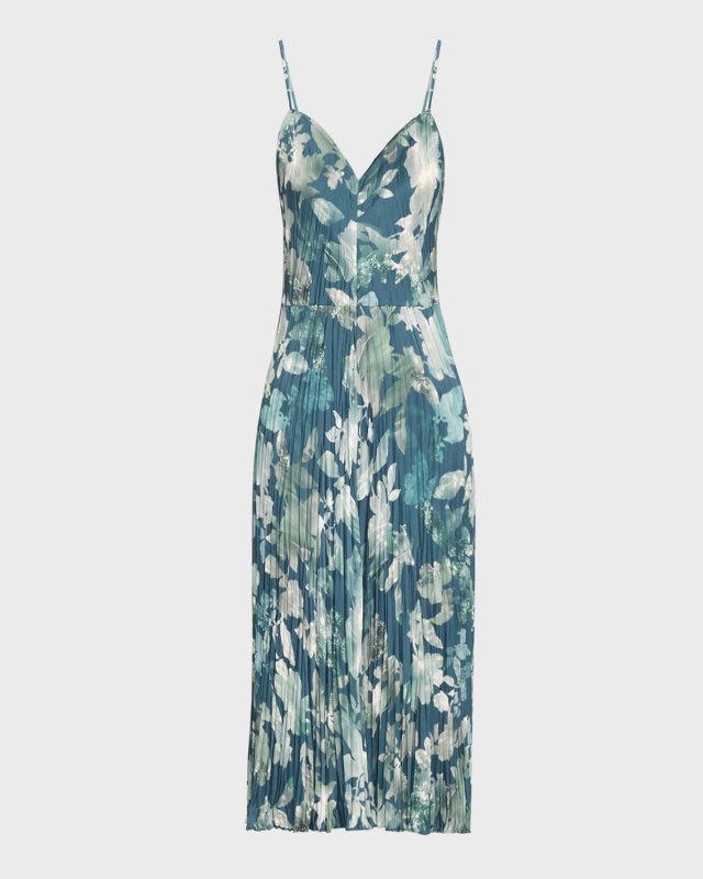 Shimmer Lake Crushed Midi Cami Dress