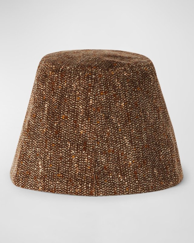 Kimi Embellished Tweed Corduroy Bucket Hat