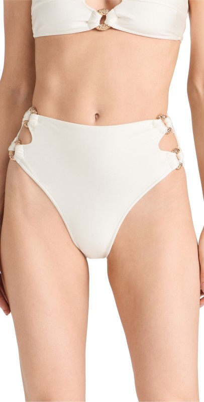 Cult Gaia Pisa Bikini Bottoms Off White