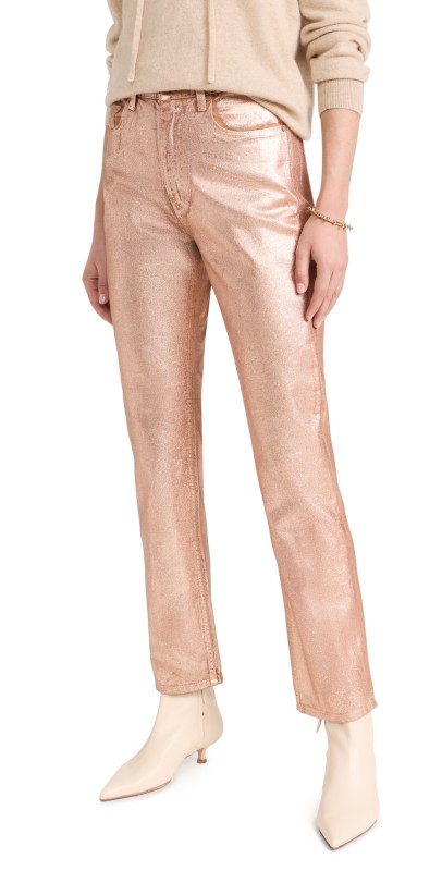 Ulla Johnson The Agnes Jeans Copper Foiled Wash