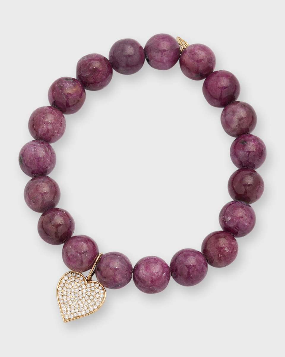 Bracelet with Large Pave Heart Charm