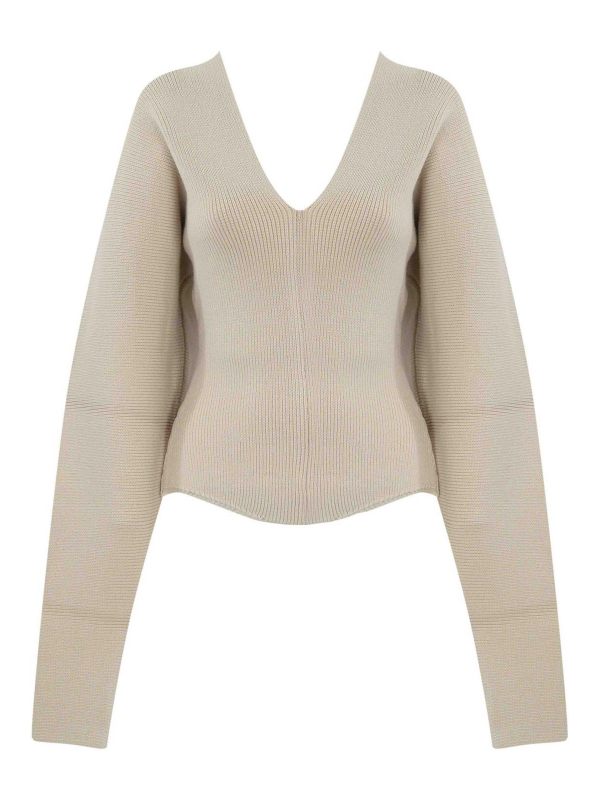 Philosophy di Lorenzo Serafini Pull Col Rond - Blanc