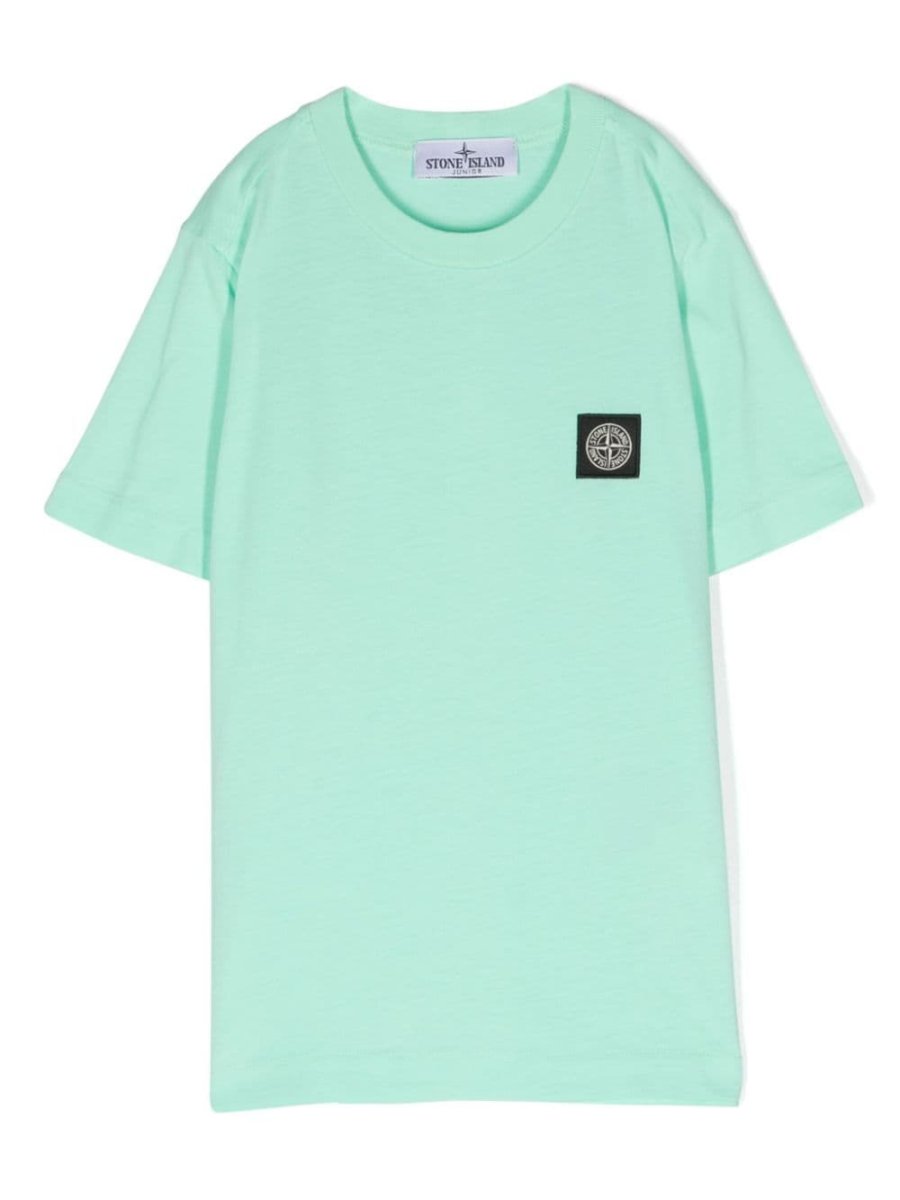 Compass-patch cotton T-shirt