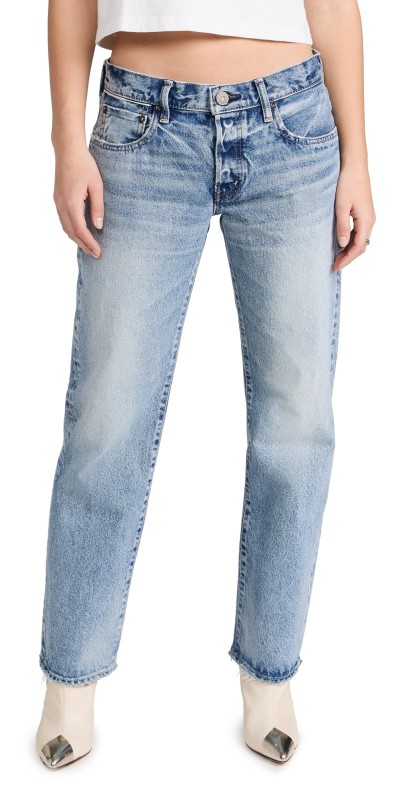 MOUSSY VINTAGE Joelton Straight Low Jeans Light Blue