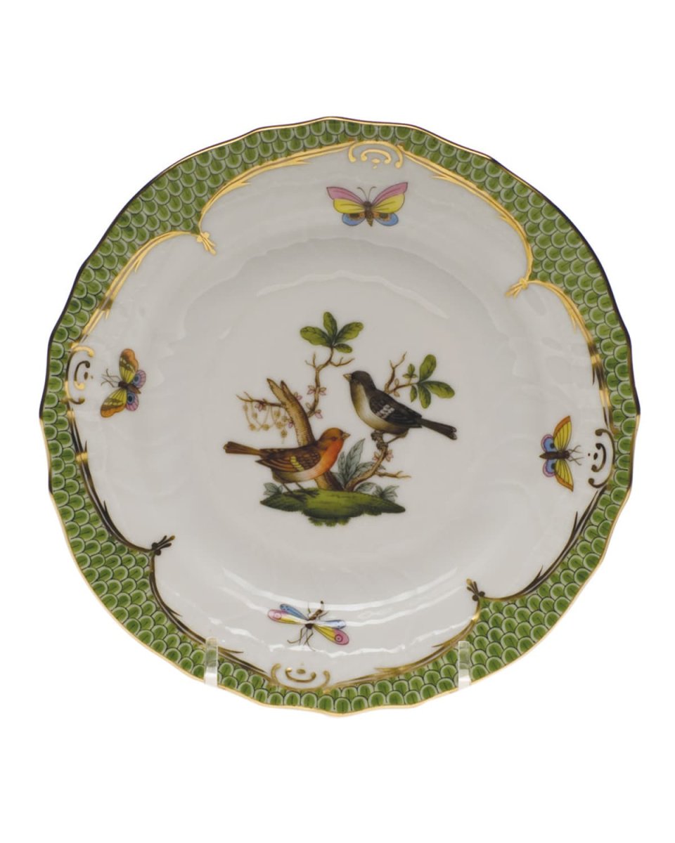 Rothschild Bird Green Motif 05 Bread & Butter Plate