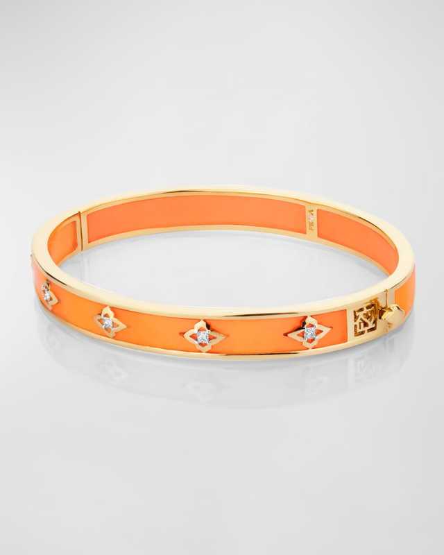 18K Yellow Gold Flush Orange Mumbai Adventurous Bangle, 45mm x 55mm