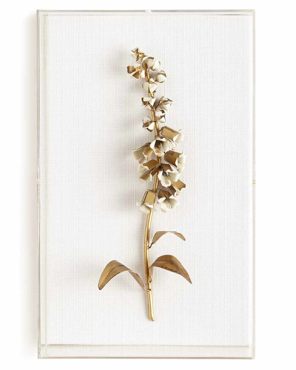 Original Gilded Foxglove Study on Linen