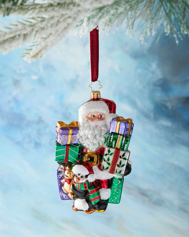 Santa's Shopping Shenanigans Christmas Ornament