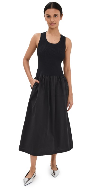 Proenza Schouler White Label Malia Dress In Peached Poplin Hickory