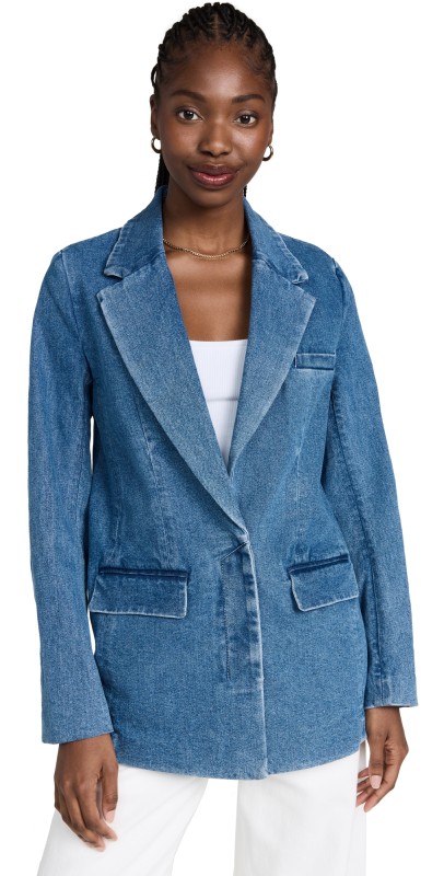 STAUD Maxwell Blazer Medium Wash