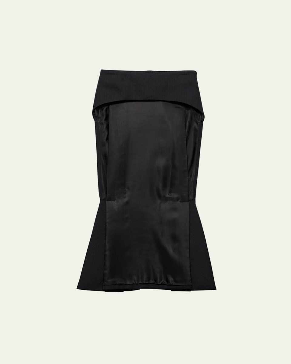 Deconstructed Chevron Wool Mermaid Skirt