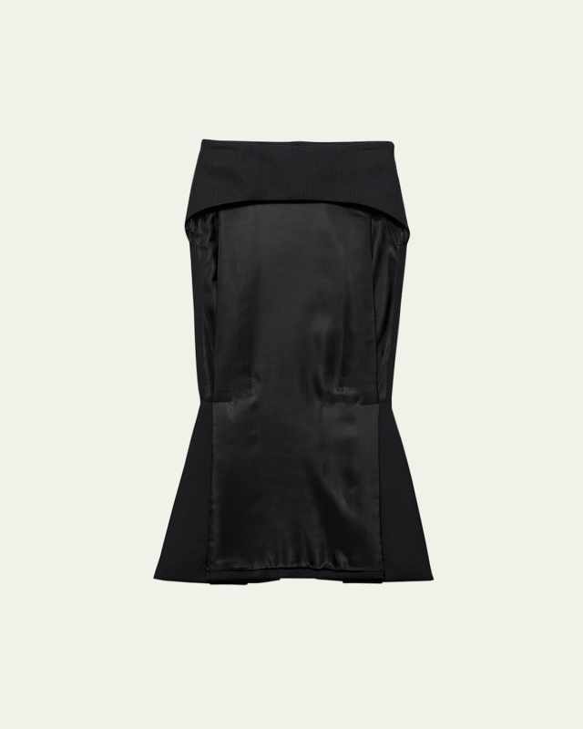 Deconstructed Chevron Wool Mermaid Skirt