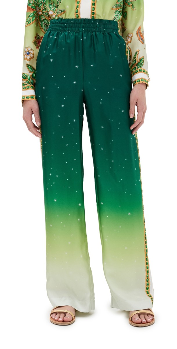 Casablanca Printed Straight Leg Trousers Joyaux D'Afrique