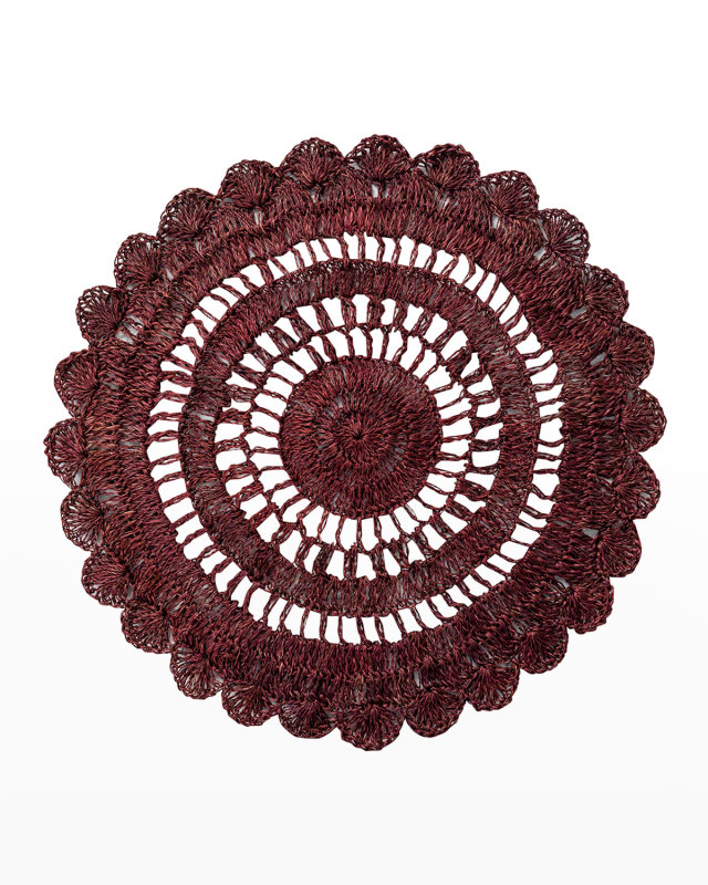Macrame Placemat - Cranberry