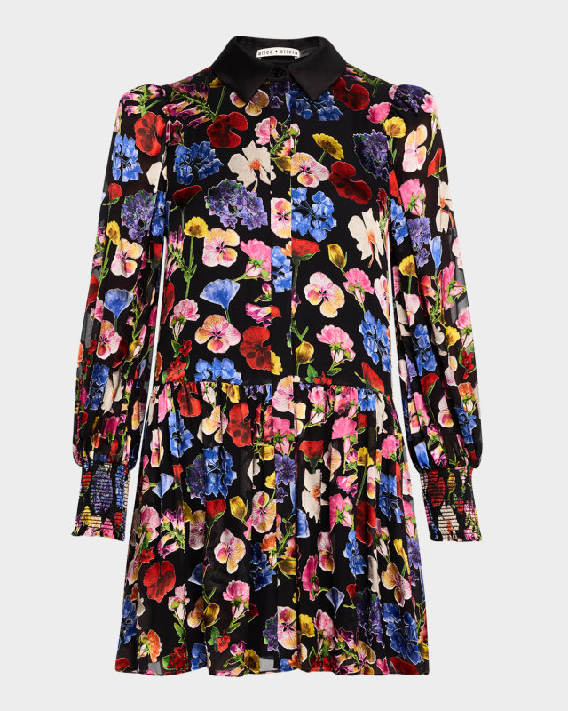 Timeless Blossom Bertha Mini Shirtdress