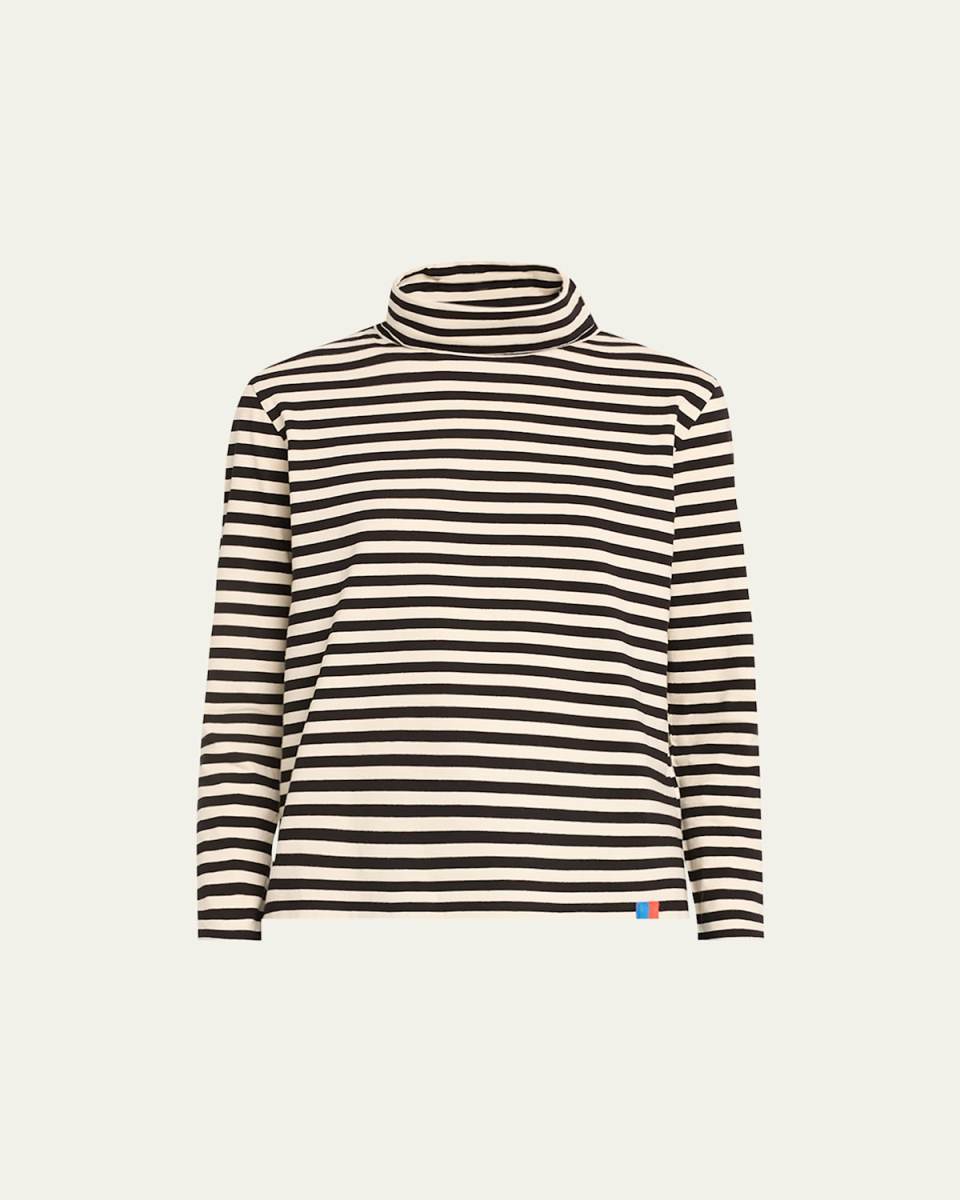 The Modern Cotton Stripe Long-Sleeve Turtleneck T-Shirt
