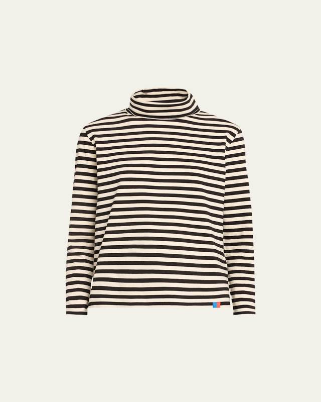 The Modern Cotton Stripe Long-Sleeve Turtleneck T-Shirt