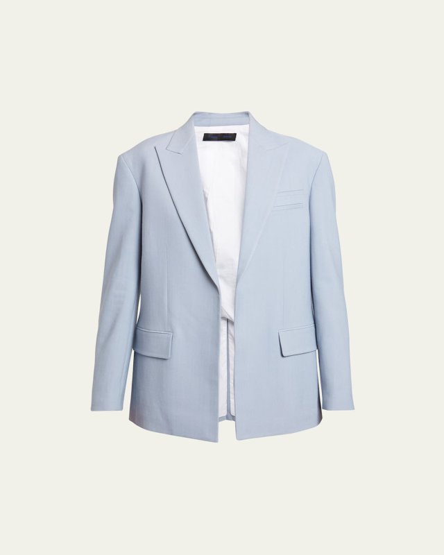 Devon Straight Wool Suiting Jacket