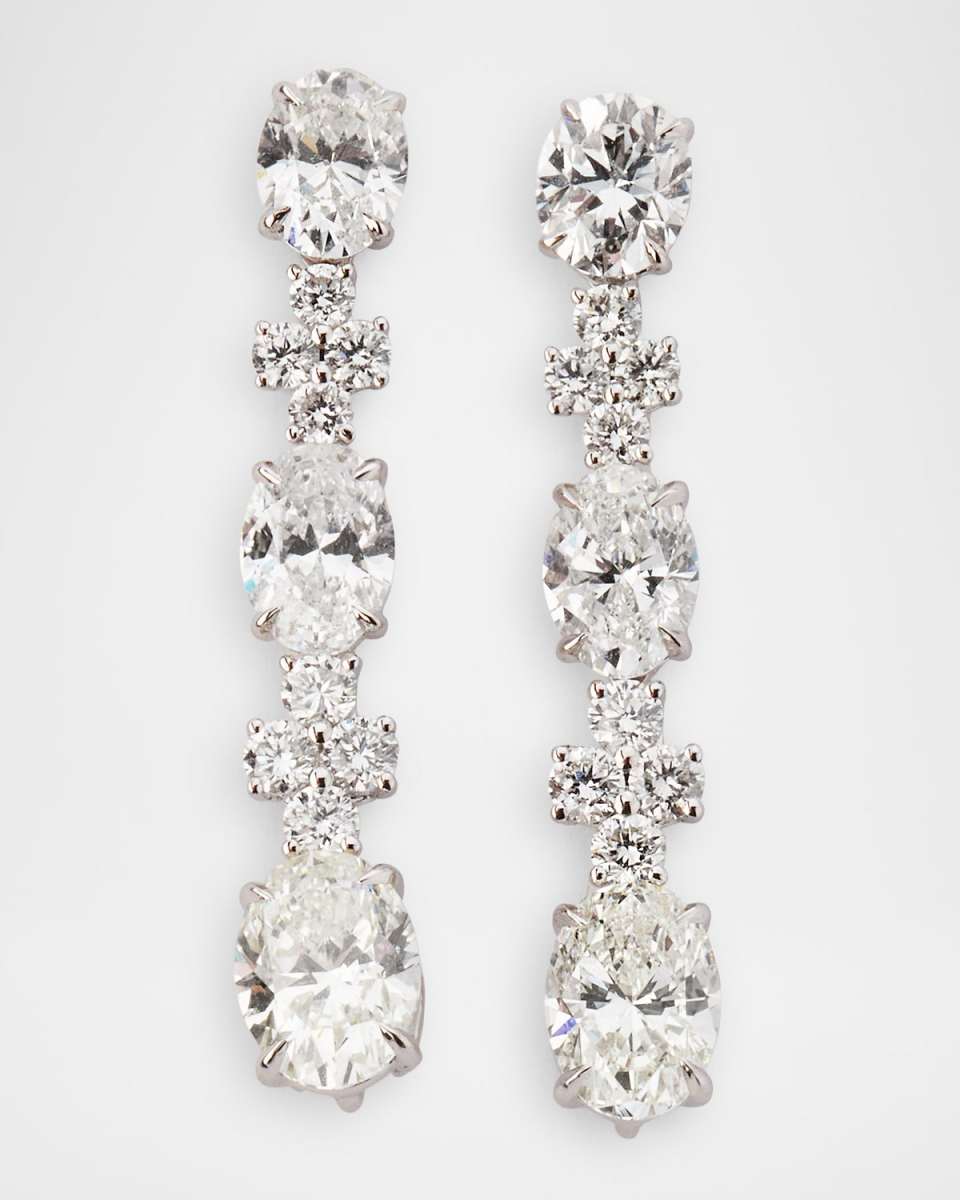 18K White Gold Diamond Bridal Earrings