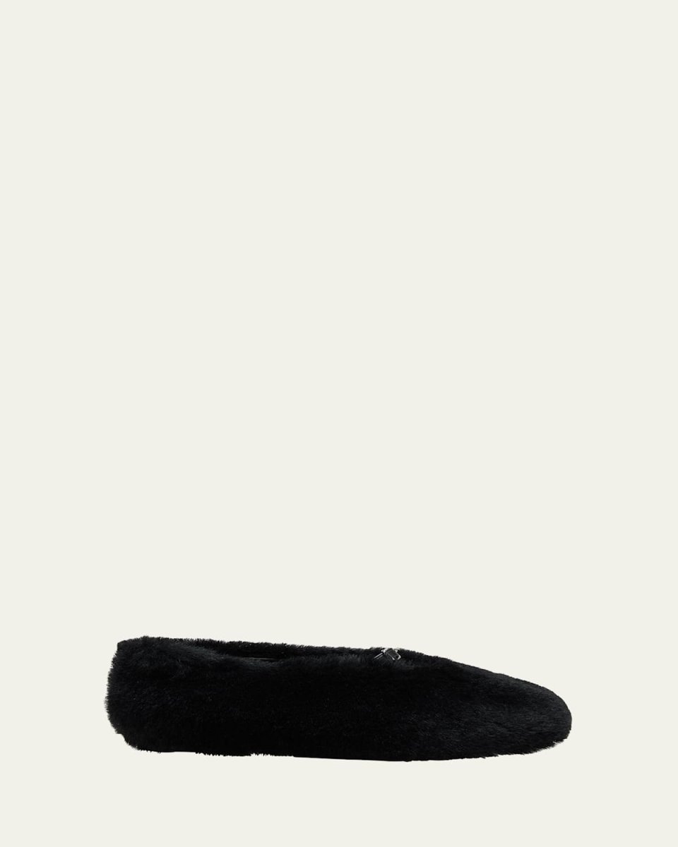Tee Suede Mary Jane Ballerina Flats