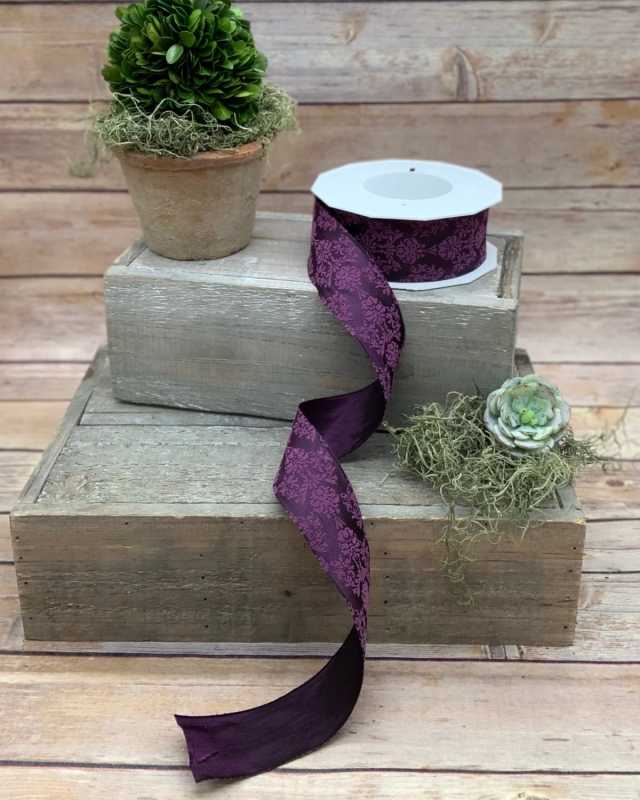 Baroque Floral Ribbon, 1.5" X 22 Yards