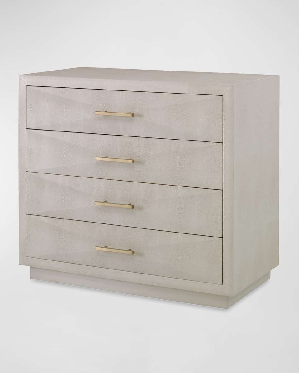 Faux Shagreen 4-Drawer Chest